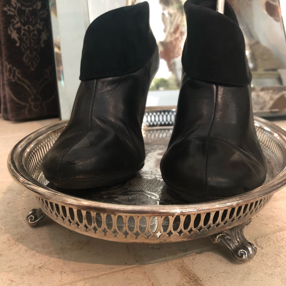 Coach “Annika” Asymmetric Ankle Boots